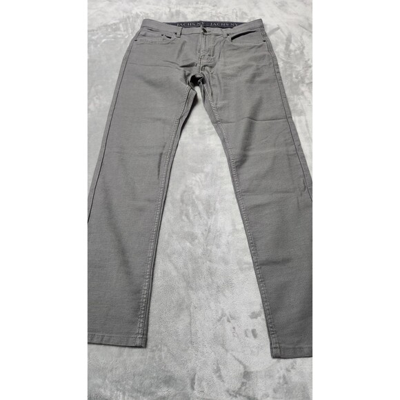 JACHS New York Straight Fit 5-Pocket Gray Pant Flex Waistband Men 34x32 New - Picture 7 of 10